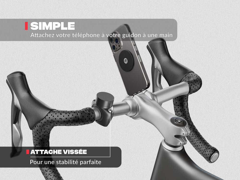 Supporto telefono bici PRO con piastra metallica