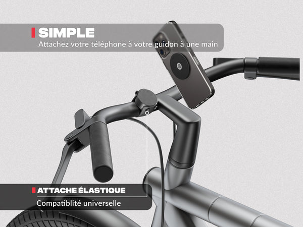 Supporto telefono bici con piastra metallica