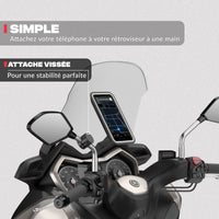 Supporto telefono per specchietto retrovisore di scooter e moto