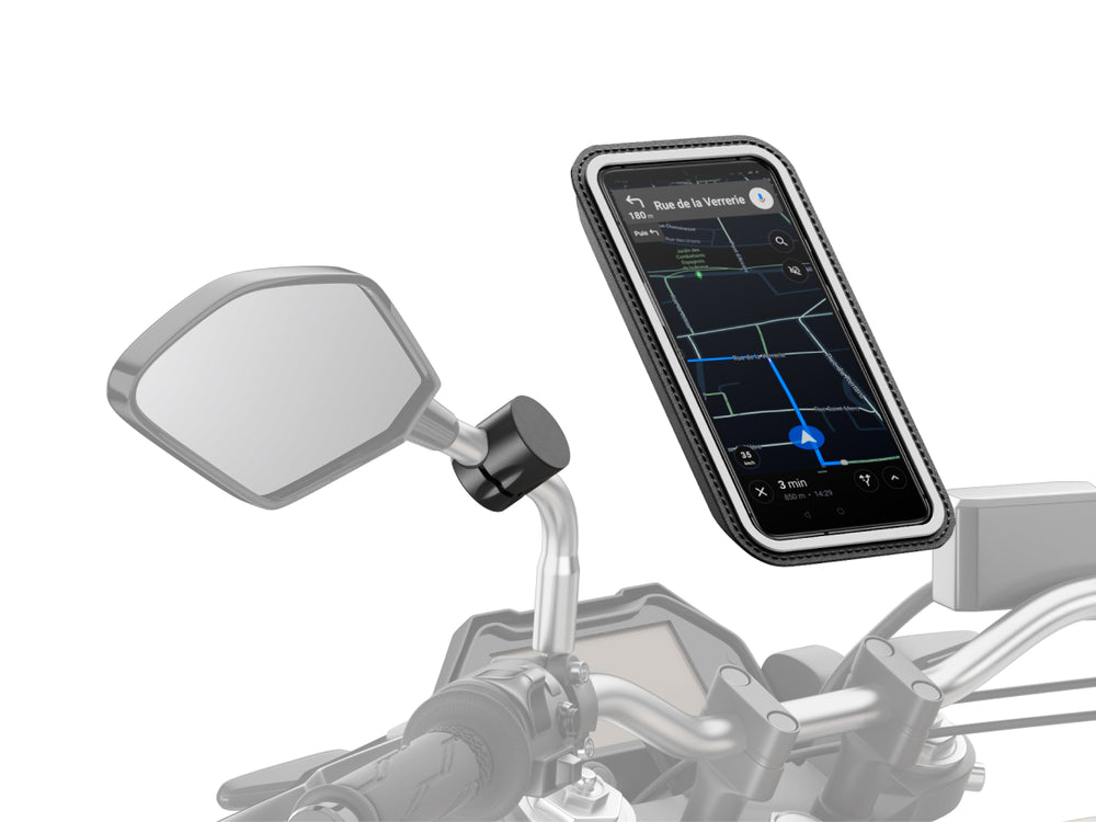 Supporto telefono specchietto retrovisore moto