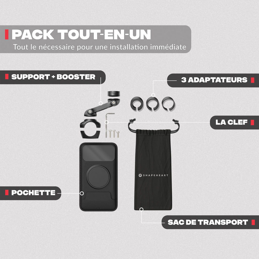 Supporto telefono moto PRO BOOST