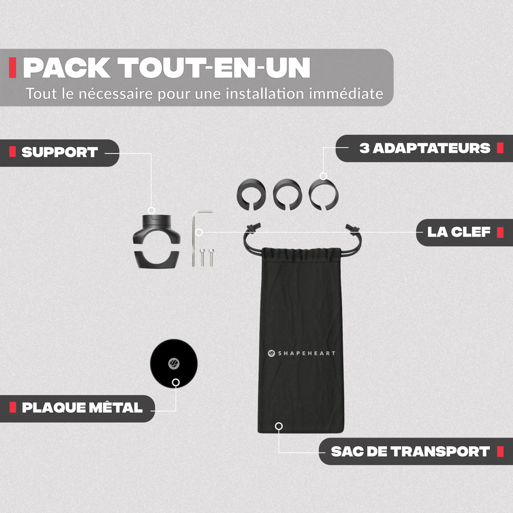 Contenuto del pack – Supporto telefono moto PRO Shapeheart