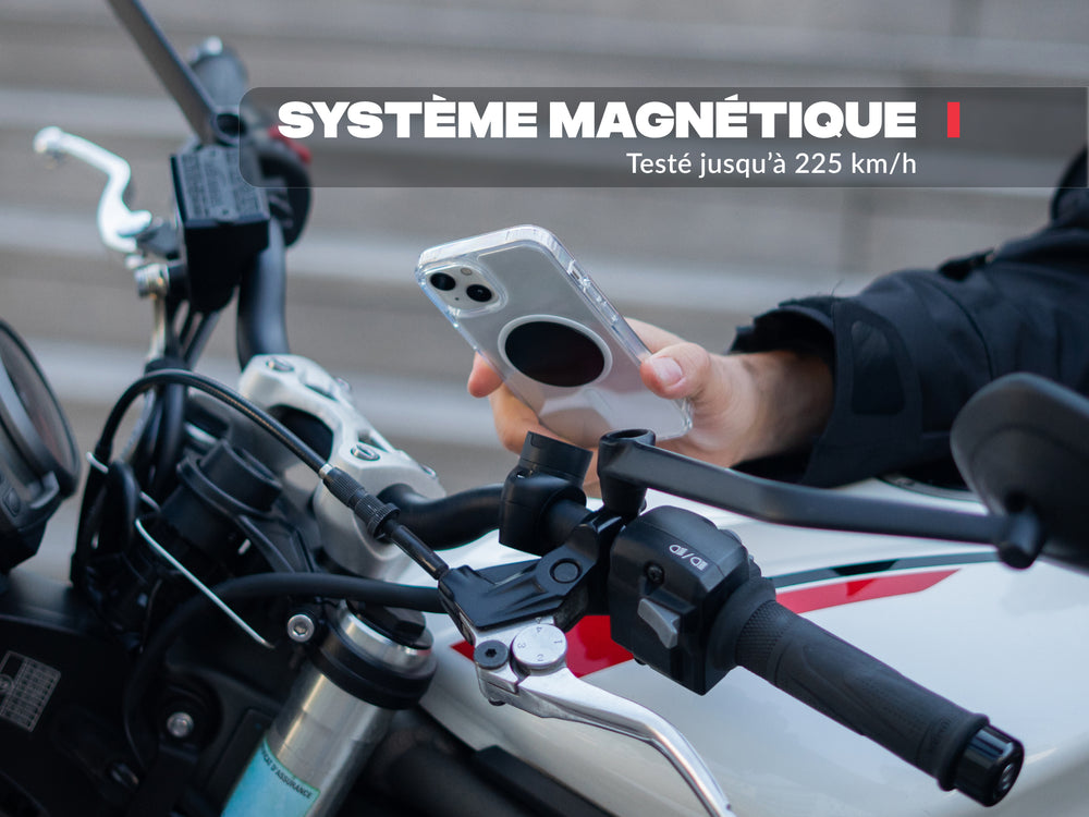 Porta cellulare moto PRO con placca in metallo