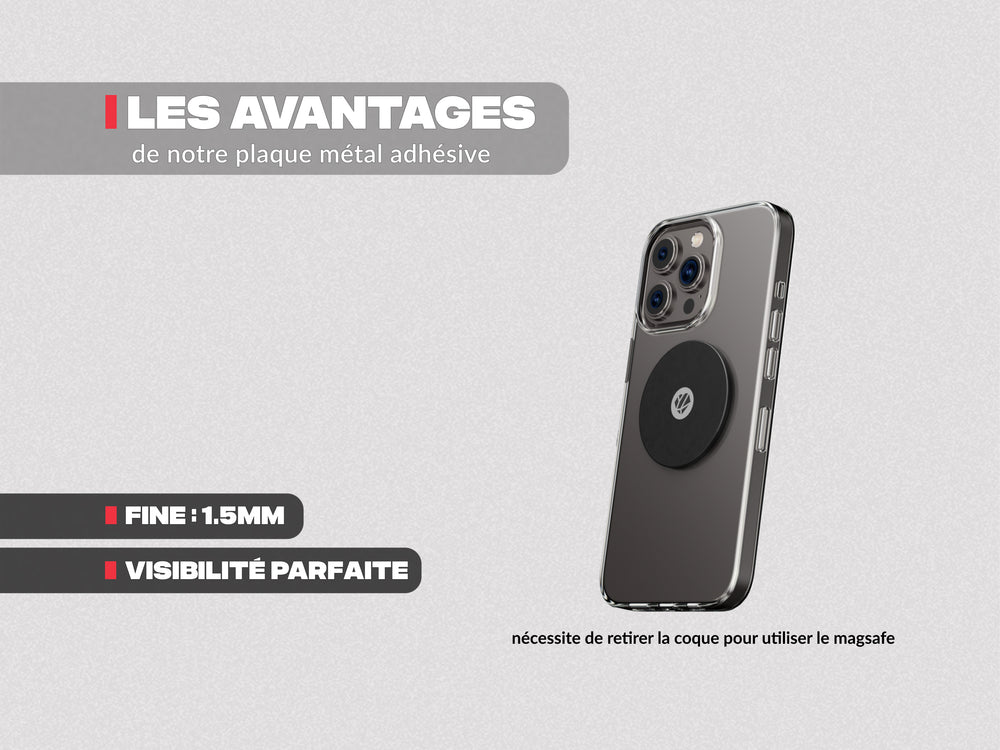 Porta cellulare moto PRO con placca in metallo