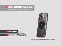 Supporto telefono moto con piastra metallica