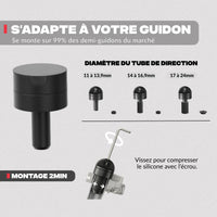 Supporto telefono per mezzo manubrio di moto
