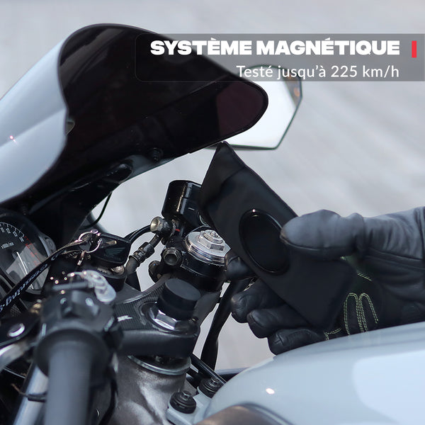 Supporto telefono per mezzo manubrio di moto